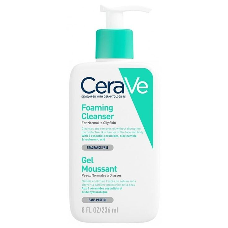 فوم شستشو فومینگ صورت سراوی اصل CeraVe پوست نرمال تا چرب ۲۳۶ میل