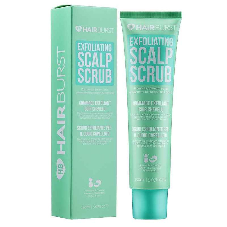 اسکراب کف سر هیربرست HAIRBURST حجم ۱۵۰ میل | حذف اسکالپ و شوره، قطع ریزش و تقویت رشد مو