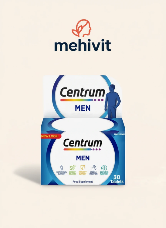 مولتی ویتامین سنتروم آقایان 30 عددی هالئون اصل انگلستان