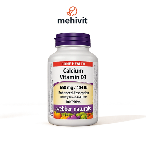 کلسیم + ویتامین D3 وبر نچرالز کانادا 100عددی
