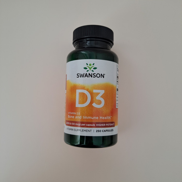 کپسول ویتامین دی3 _ 2000iu سوانسون 250 عددی اصل امریکا