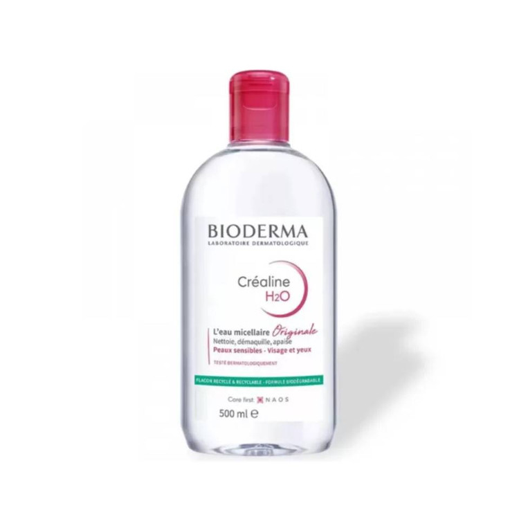 میسلار واتر بایودرما صورتی مخصوص پوست حساس مدل sensibio H2O میل 500