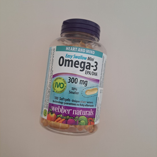 Webber Naturals Easy-Swallow Mini Omega-3, 300 Mg 180-Count