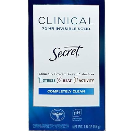 مام صابونی ضدتعریق قوی سکرت کلینیکال ۷۲ ساعته ۴۵ گرم Secret CLINICAL Invisible Solid