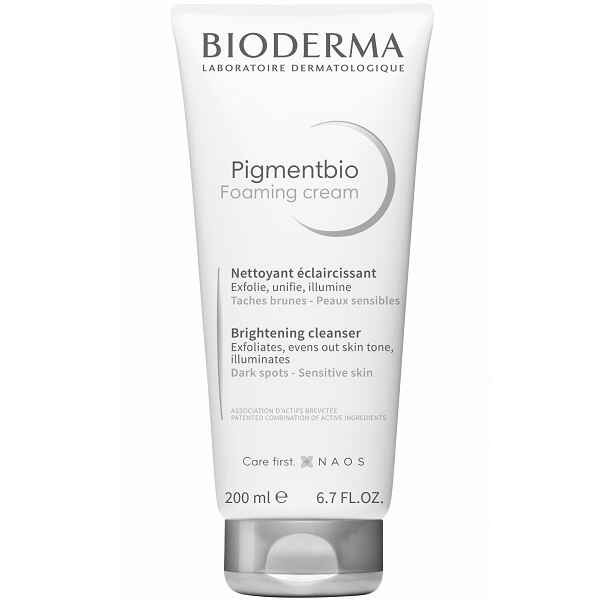 کرم فوم شستشوی روشن‌کننده بایودرما Pigmentbio Foaming Cream حجم 200 میلی‌لیتر | ضد لک و یکنواخت‌کننده رنگ پوست