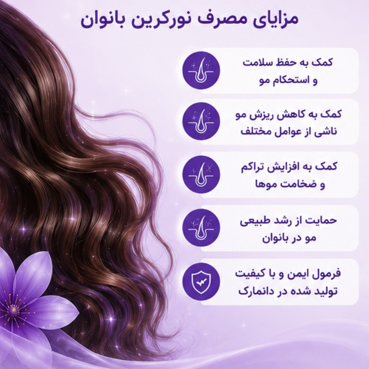 پک تقویت و رشد مو نورکرین بانوان Nourkrin Woman Promotion Pack دوره ۳ ماهه