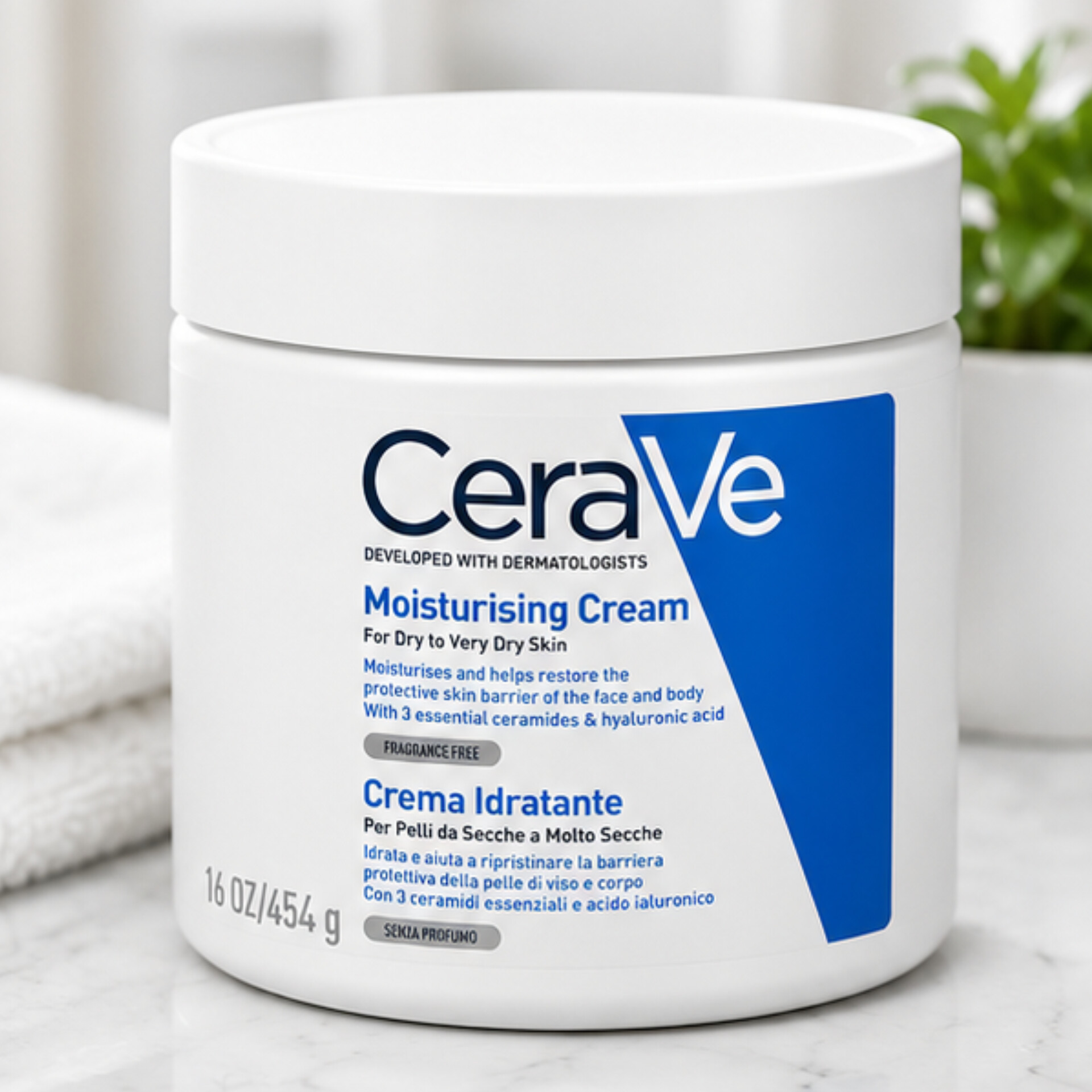 کرم مرطوب کننده سراوی پوست خشک و خیلی خشک 454 گرم | CeraVe Moisturising Cream