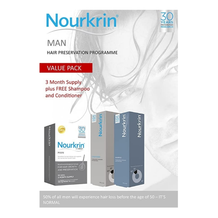 پک تقویت و رشد مو نورکرین آقایان Nourkrin man Promotion Pack (دوره ۳ ماهه)