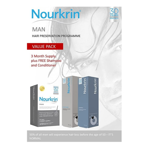 پک تقویت و رشد مو نورکرین آقایان Nourkrin man Promotion Pack (دوره ۳ ماهه)